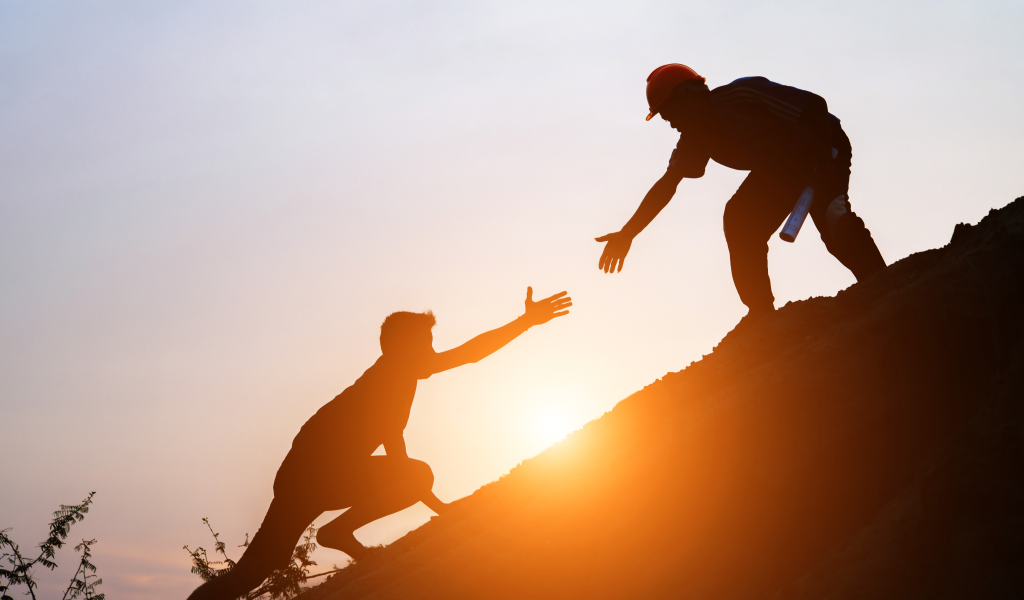 Lending a helping hand to climb up the hill