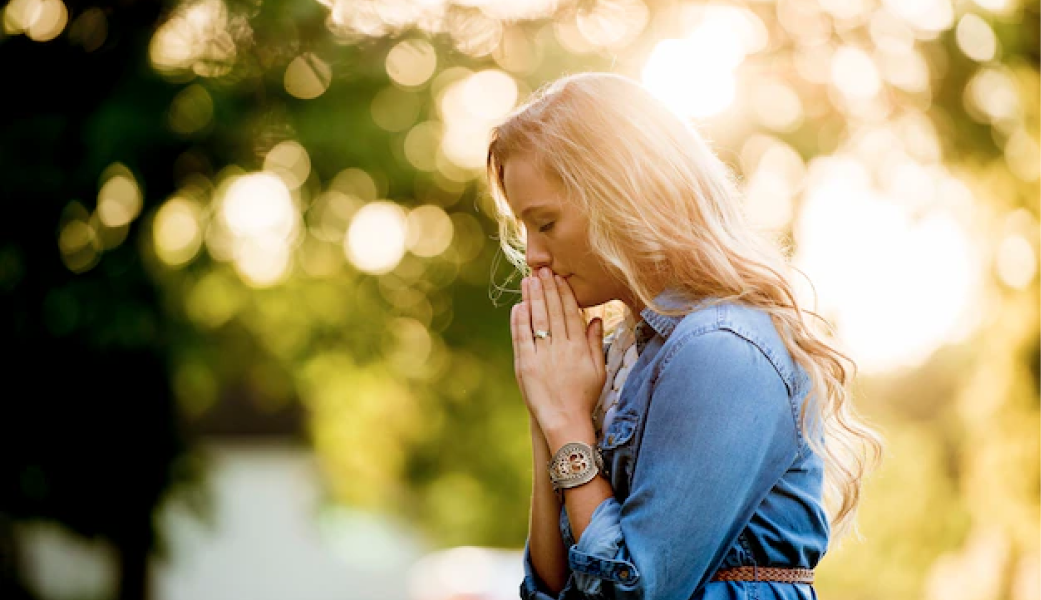 A praying woman